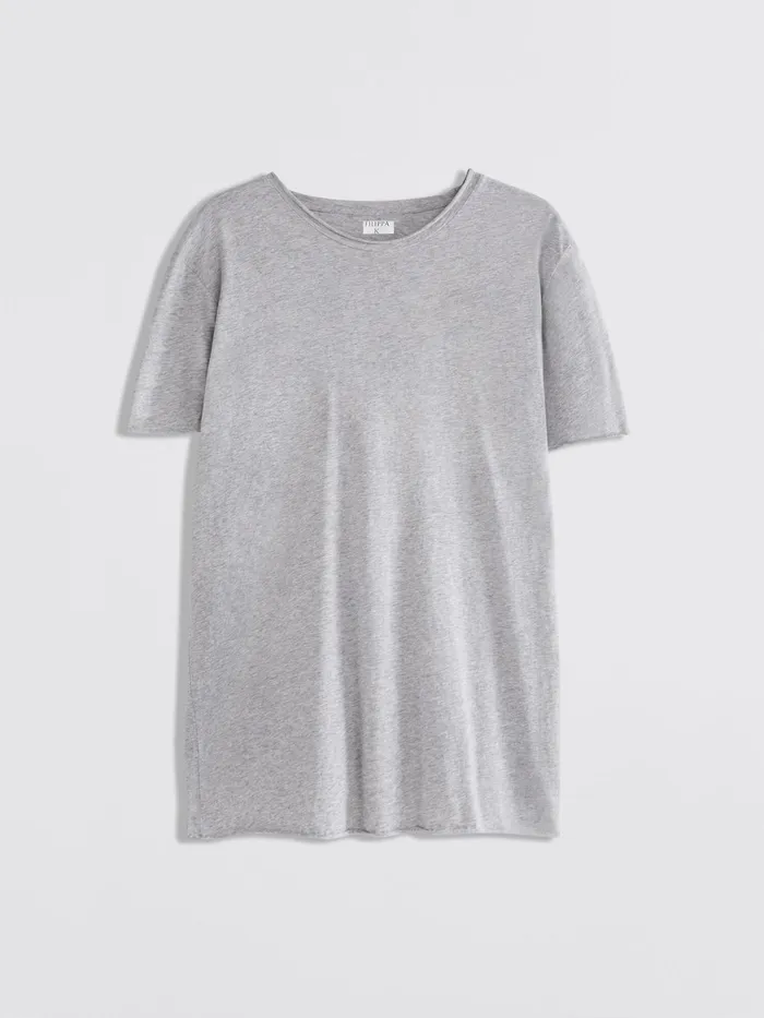 Men Roll Neck Tee Light Grey Melange Filippa K TShirts