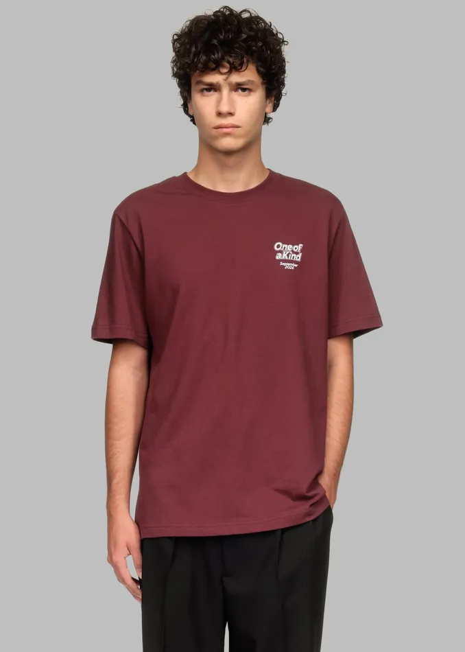 Men Ronan TShirt X Barbie 8211 Burgundy The Frankie Shop Tops
