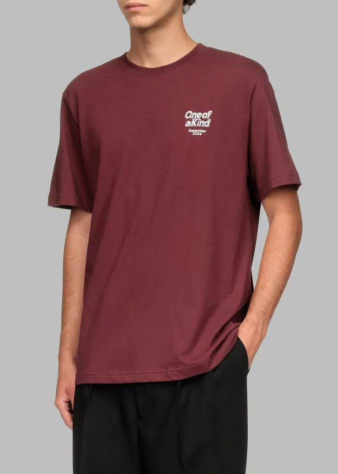 Men Ronan TShirt X Barbie 8211 Burgundy The Frankie Shop Tops