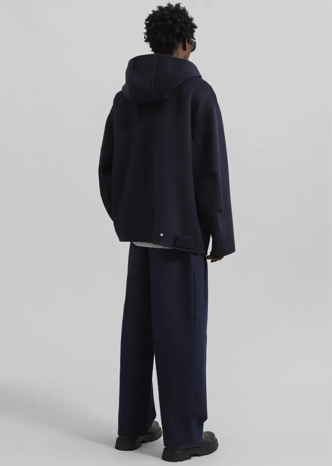 Men Rye Hooded Wool Jacket 8211 Navy The Frankie Shop Outerwear