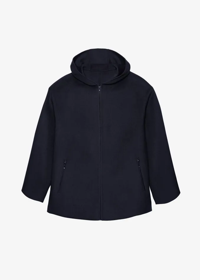Men Rye Hooded Wool Jacket 8211 Navy The Frankie Shop Outerwear