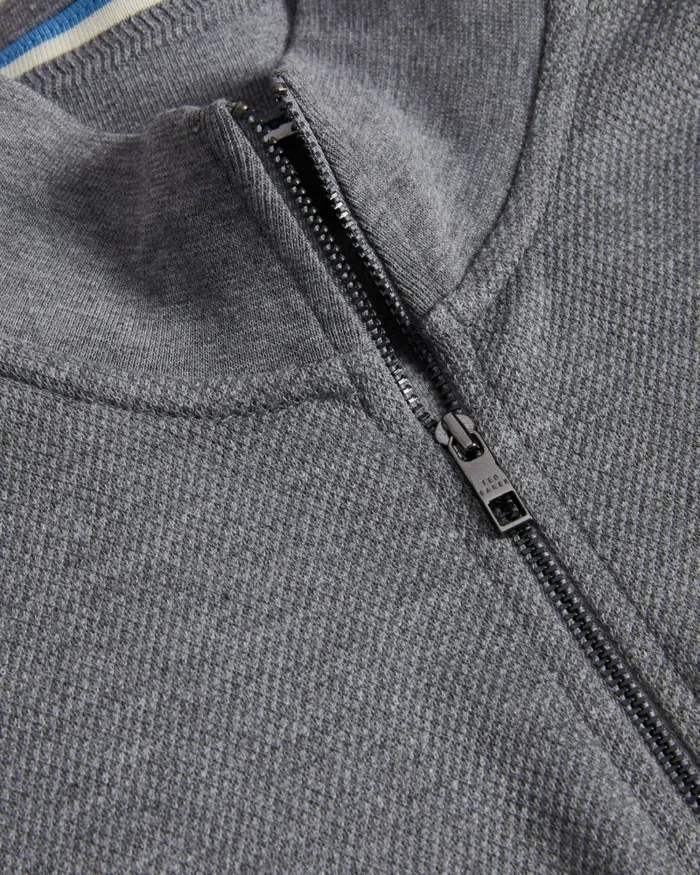 Men SANOT 8211 Long Sleeve Funnel Neck Jumper Greymarl Ted Baker Tops