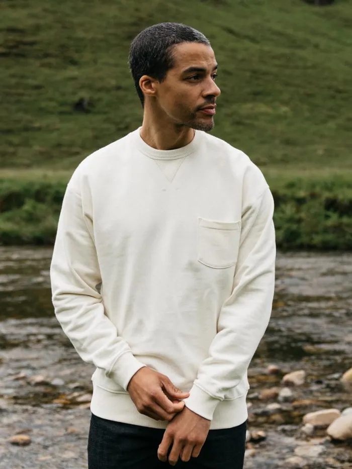Men Serpentine Sweatshirt Ecru Finisterre Sweatshirts and Hoodies