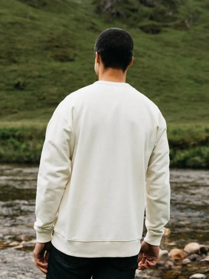 Men Serpentine Sweatshirt Ecru Finisterre Sweatshirts and Hoodies