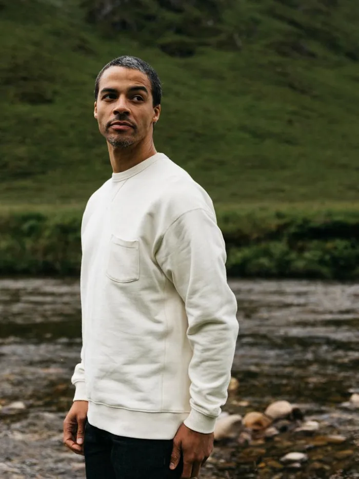 Men Serpentine Sweatshirt Ecru Finisterre Sweatshirts and Hoodies