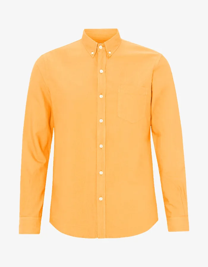 Men Shirts Colorfulstandard Organic Button Down Shirt 8211 Sandstone Orange