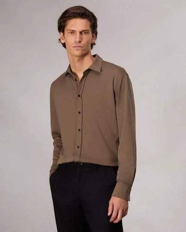 Men Shirts Rag and Bone Tomlin Cotton Shirt Army