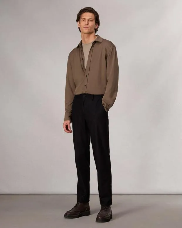 Men Shirts Rag and Bone Tomlin Cotton Shirt Army