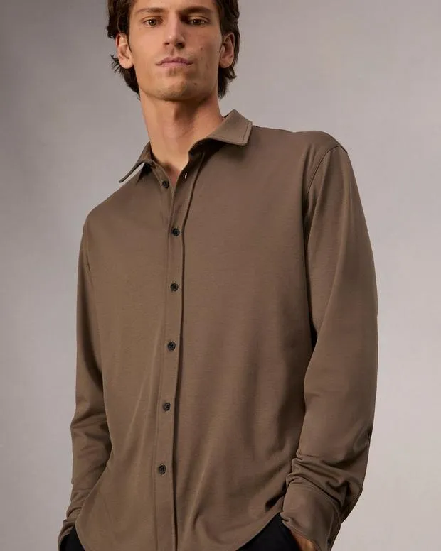 Men Shirts Rag and Bone Tomlin Cotton Shirt Army