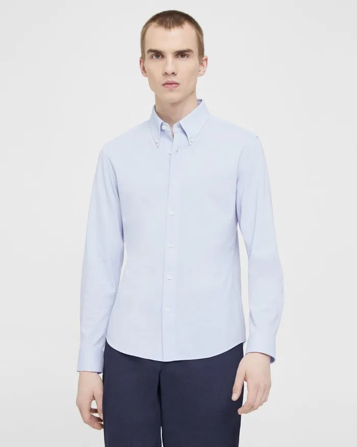 Men Shirts Theory Alfred Shirt In Structured Piqueacute Olympic
