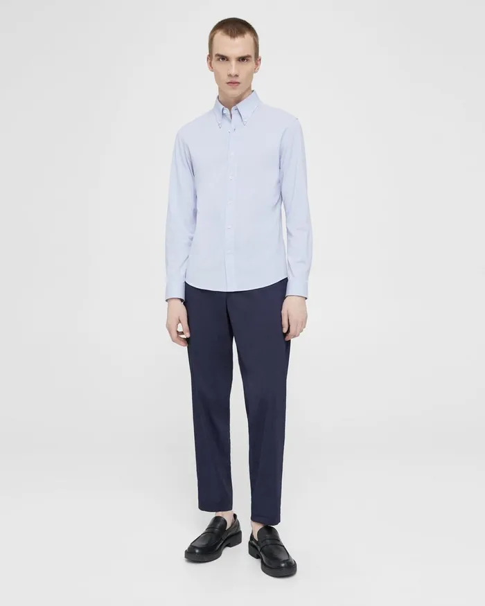 Men Shirts Theory Alfred Shirt In Structured Piqueacute Olympic