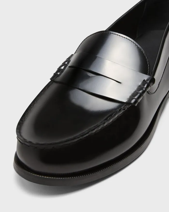 Men Shoes Theory City Loafer In Leather Black