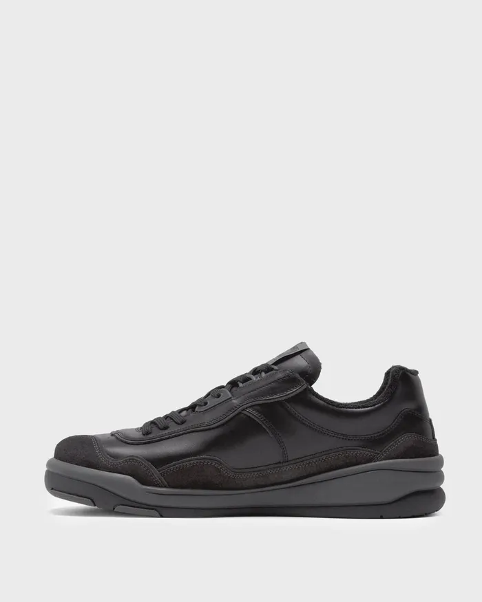 Men Shoes Theory Leather Sneaker Blackblack