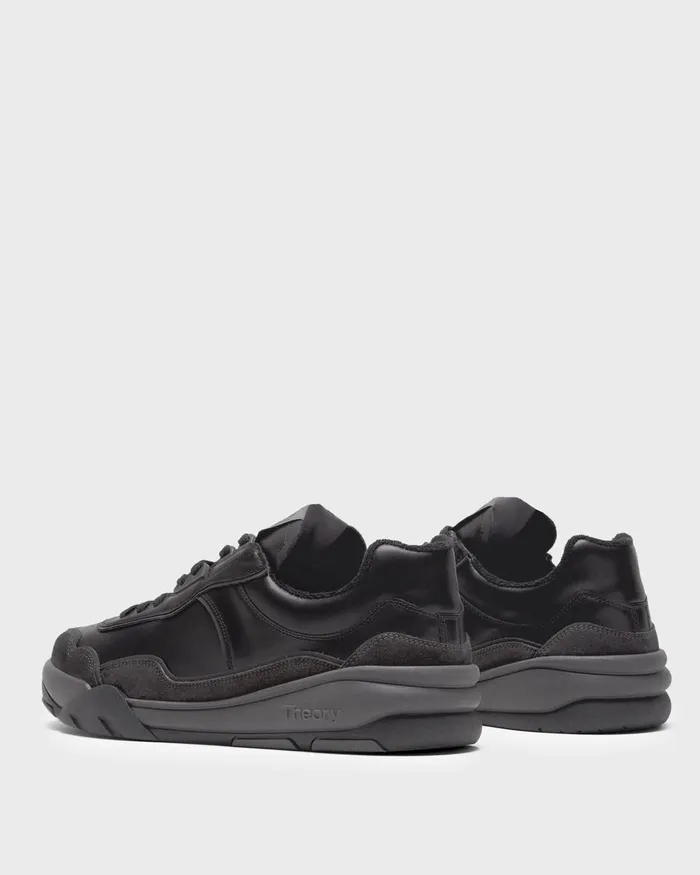 Men Shoes Theory Leather Sneaker Blackblack