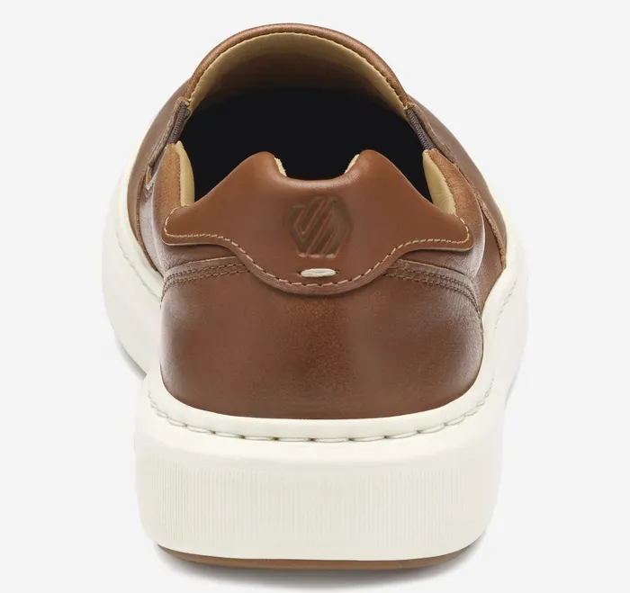 Men Sneakers Johnston and Murphy Anders SlipOn Tan Full Grain