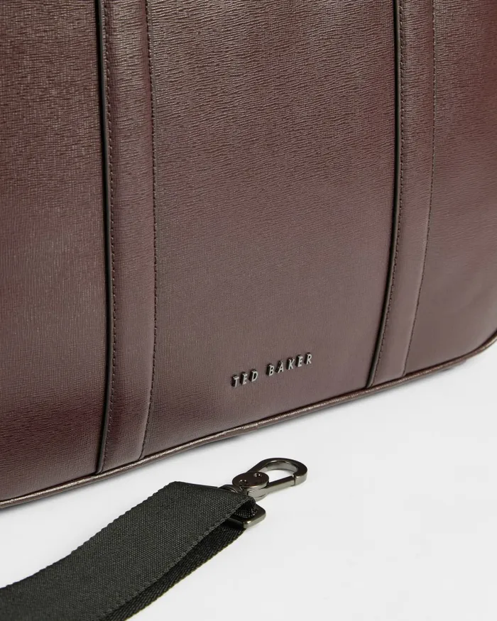 Men STRATH 8211 Saffiano Leather Document Bag Oxblood Ted Baker Document Bags