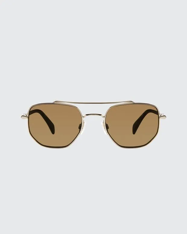 Men Sunglasses Rag and Bone Teddi Gold Havana