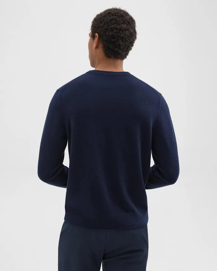 Men Sweaters Cardigans Theory Hilles Crewneck Sweater In Cashmere Baltic