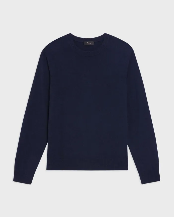 Men Sweaters Cardigans Theory Hilles Crewneck Sweater In Cashmere Baltic