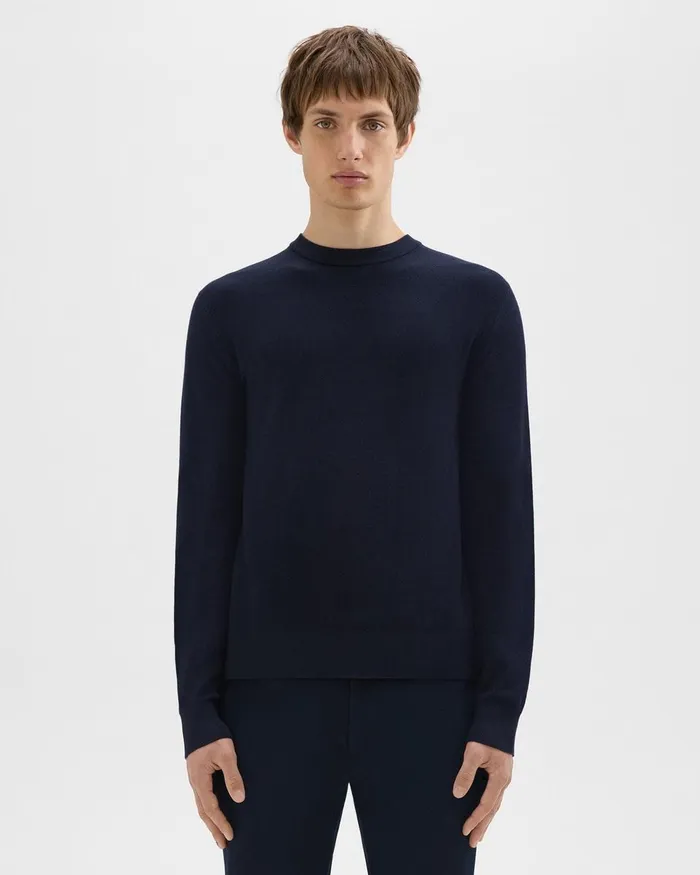 Men Sweaters Cardigans Theory Riland Sweater In Light Bilen Baltic