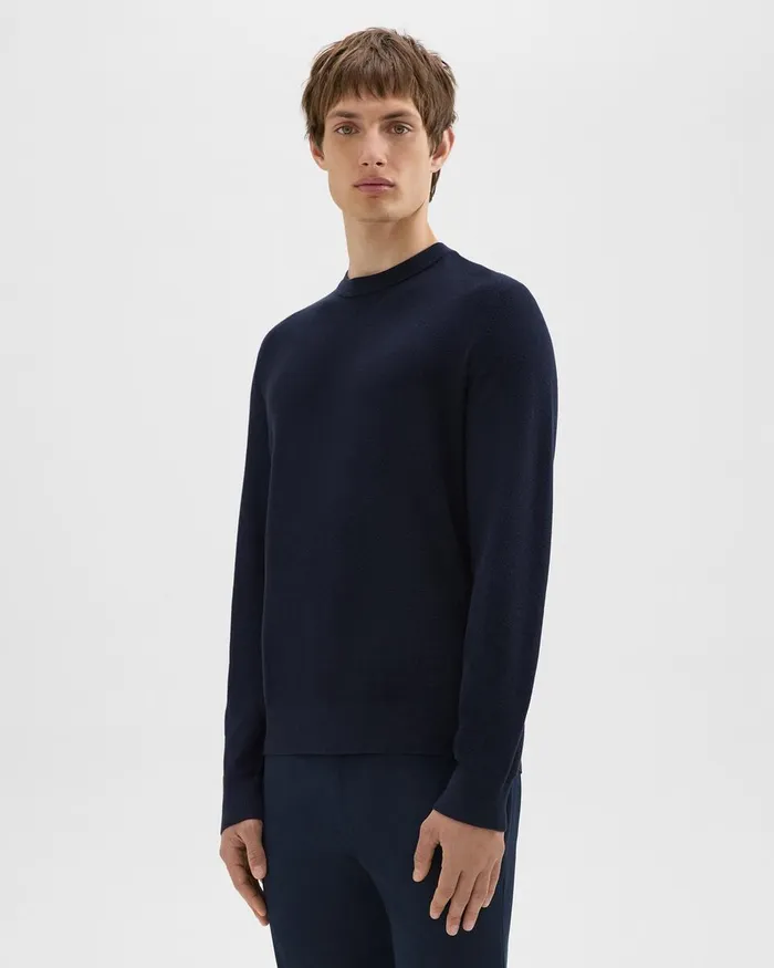 Men Sweaters Cardigans Theory Riland Sweater In Light Bilen Baltic