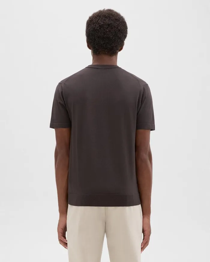 Men Sweaters Cardigans Theory Sarior Tee In Light Bilen Coffee