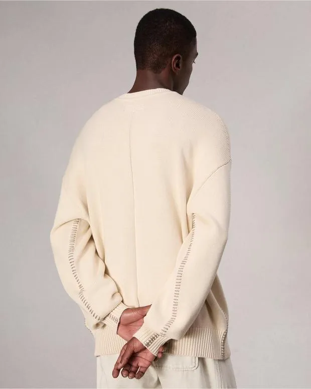 Men Sweaters Rag and Bone Clarkson Cotton Sweater Turtledove