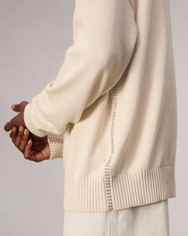 Men Sweaters Rag and Bone Clarkson Cotton Sweater Turtledove