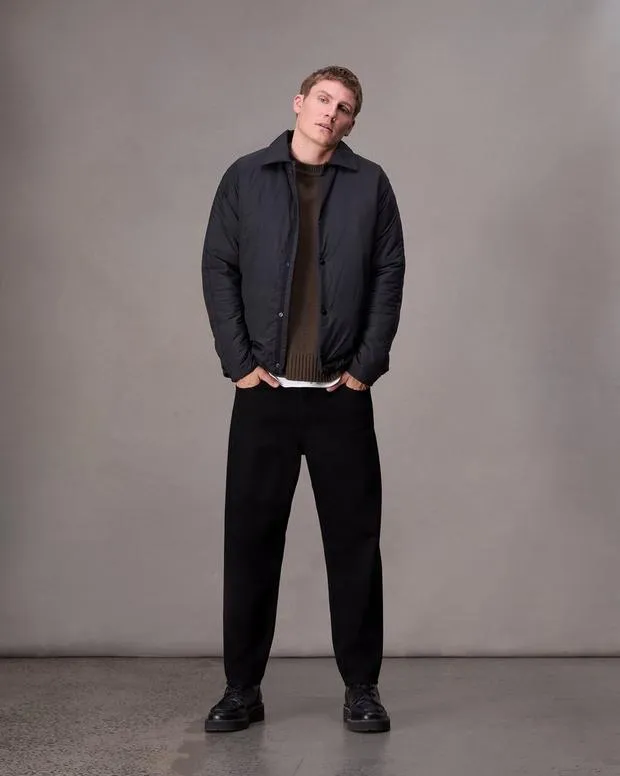 Men Sweaters Rag and Bone Clarkson Wool Sweater Slate Brown