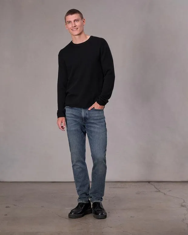 Men Sweaters Rag and Bone Harvey Crew Blackblack