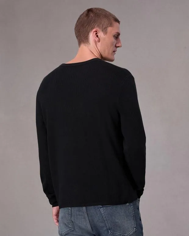 Men Sweaters Rag and Bone Harvey Crew Blackblack