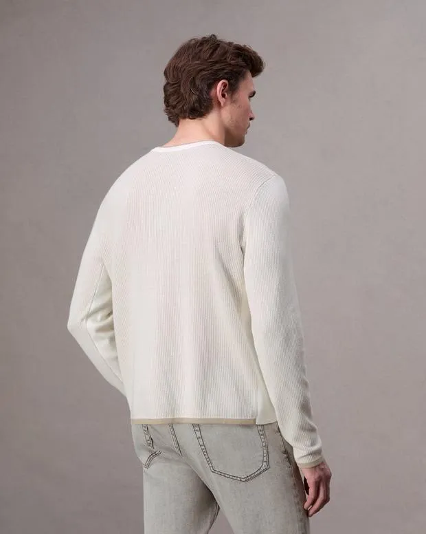 Men Sweaters Rag and Bone Harvey Crew Ivory