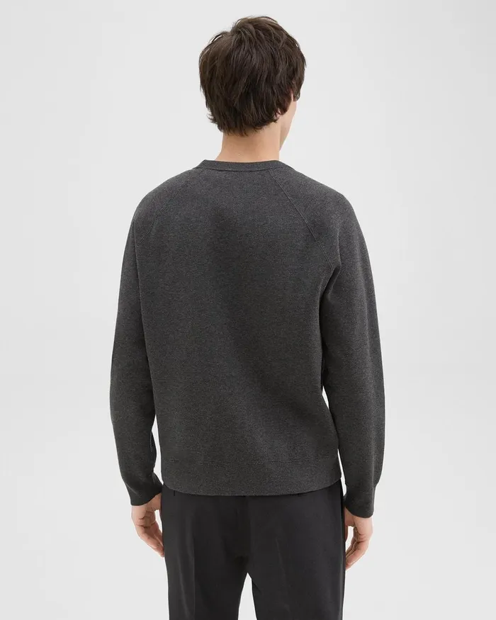 Men Sweatshirts Hoodies Theory Raglan Sleeve Sweatshirt In Light Bilen Pestle Melange