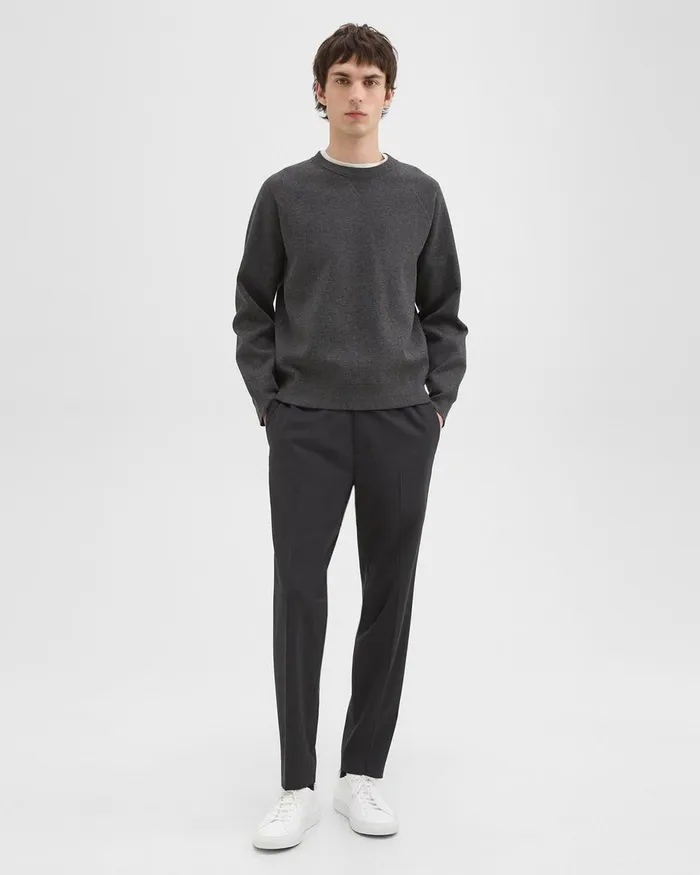 Men Sweatshirts Hoodies Theory Raglan Sleeve Sweatshirt In Light Bilen Pestle Melange