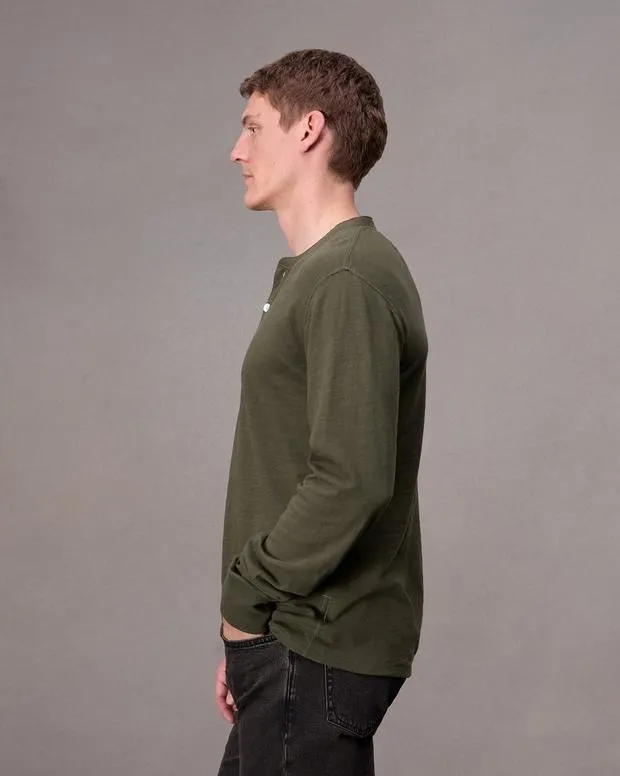 Men TShirts and Henleys Rag and Bone Classic Flame Henley Forest Green