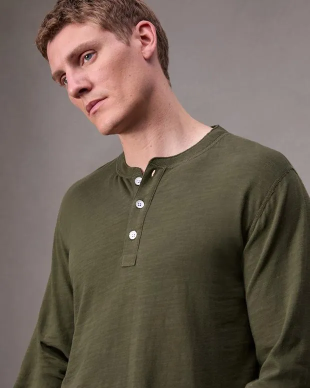 Men TShirts and Henleys Rag and Bone Classic Flame Henley Forest Green