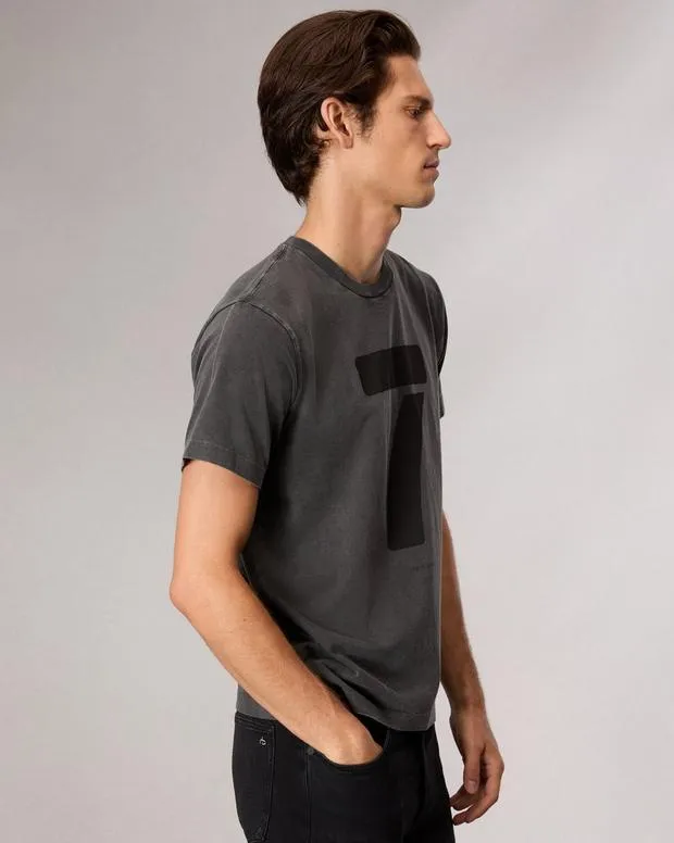 Men TShirts and Henleys Rag and Bone Rb Number 7 TShirt Washed Black