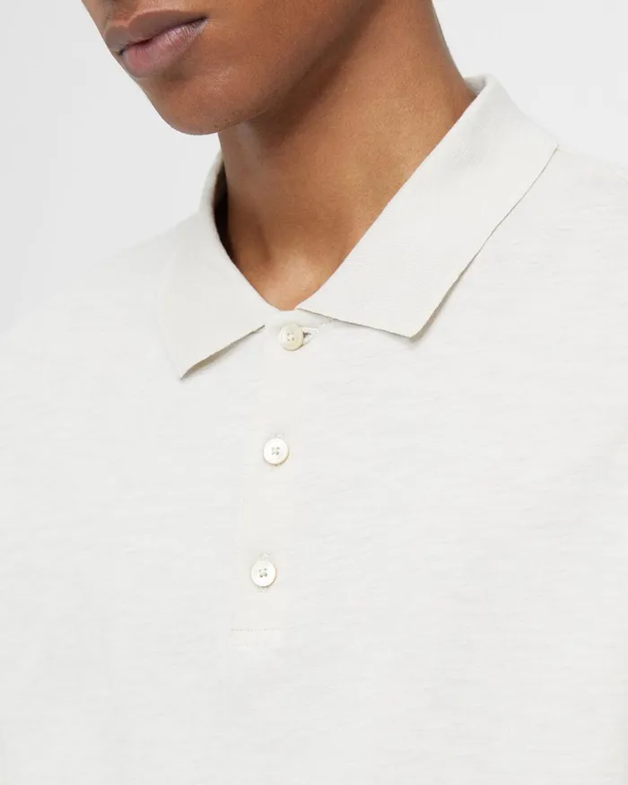 Men TShirts Polos Theory Bron Polo Shirt In Slub Cotton Sand