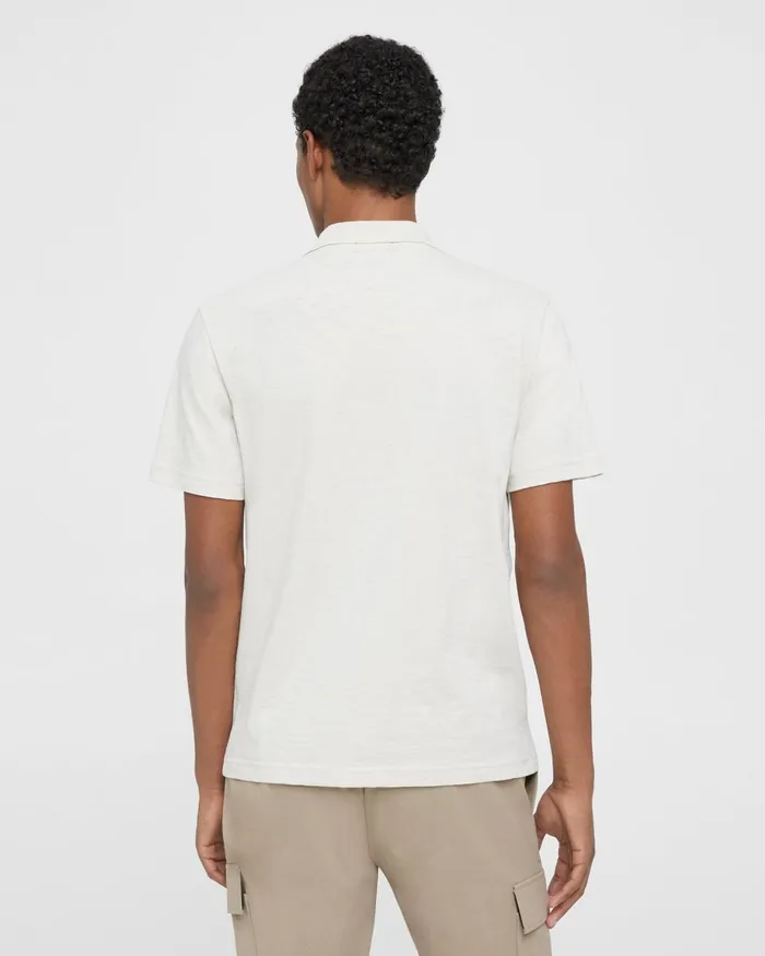 Men TShirts Polos Theory Bron Polo Shirt In Slub Cotton Sand