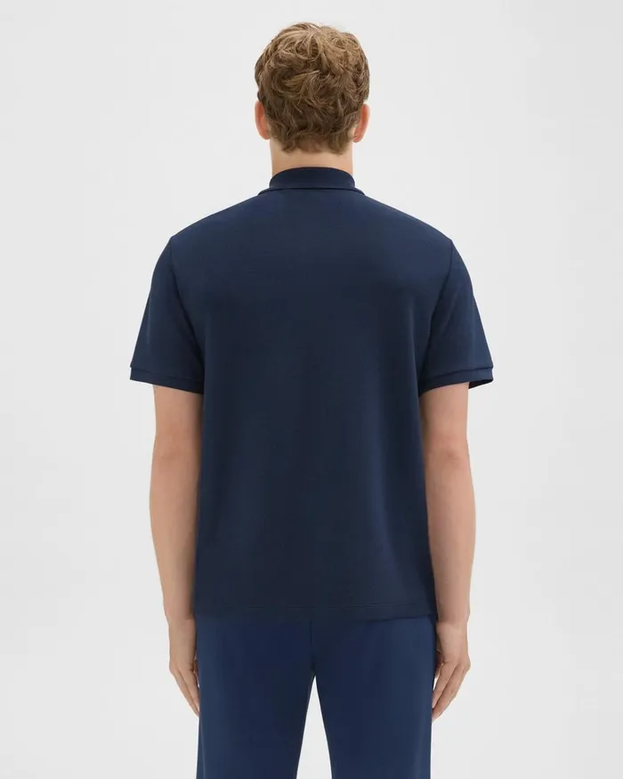 Men TShirts Polos Theory Jocelin Polo Shirt In Studio Knit Jacquard Baltic