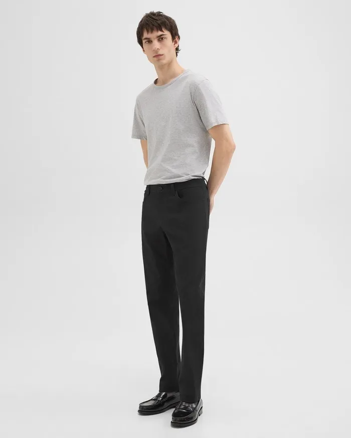 Men TShirts Polos Theory Precise Tee In Pima Cotton Jersey Charcoal Heather
