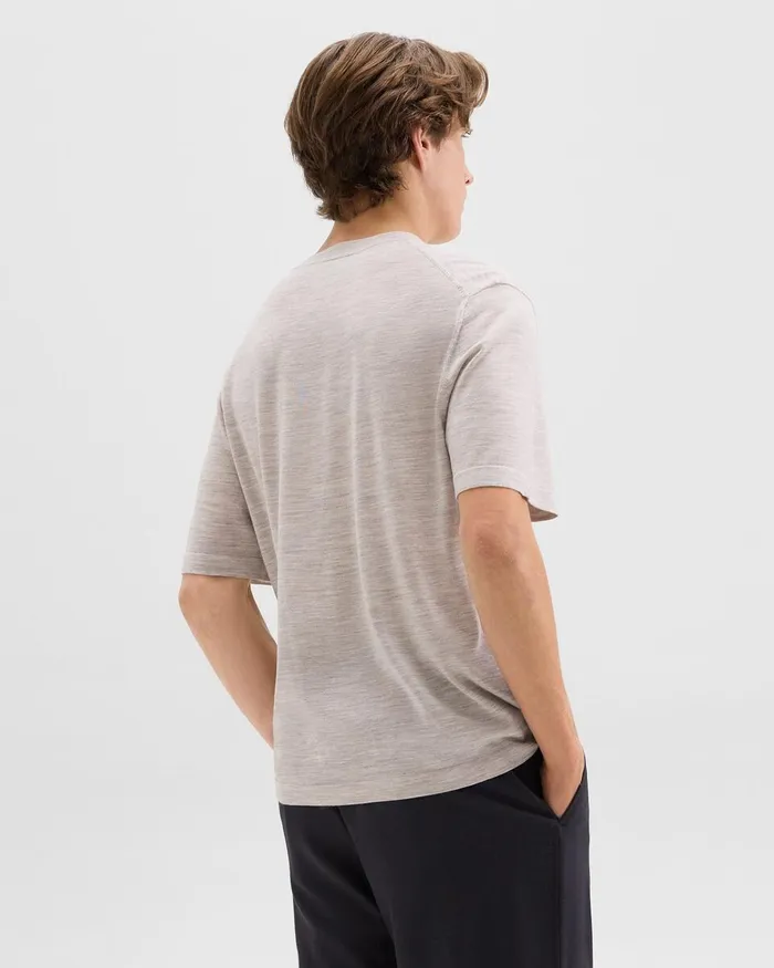 Men TShirts Polos Theory Relaxed Tee In Regal Wool Light Heather Barley