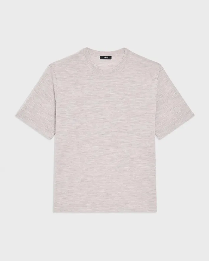 Men TShirts Polos Theory Relaxed Tee In Regal Wool Light Heather Barley