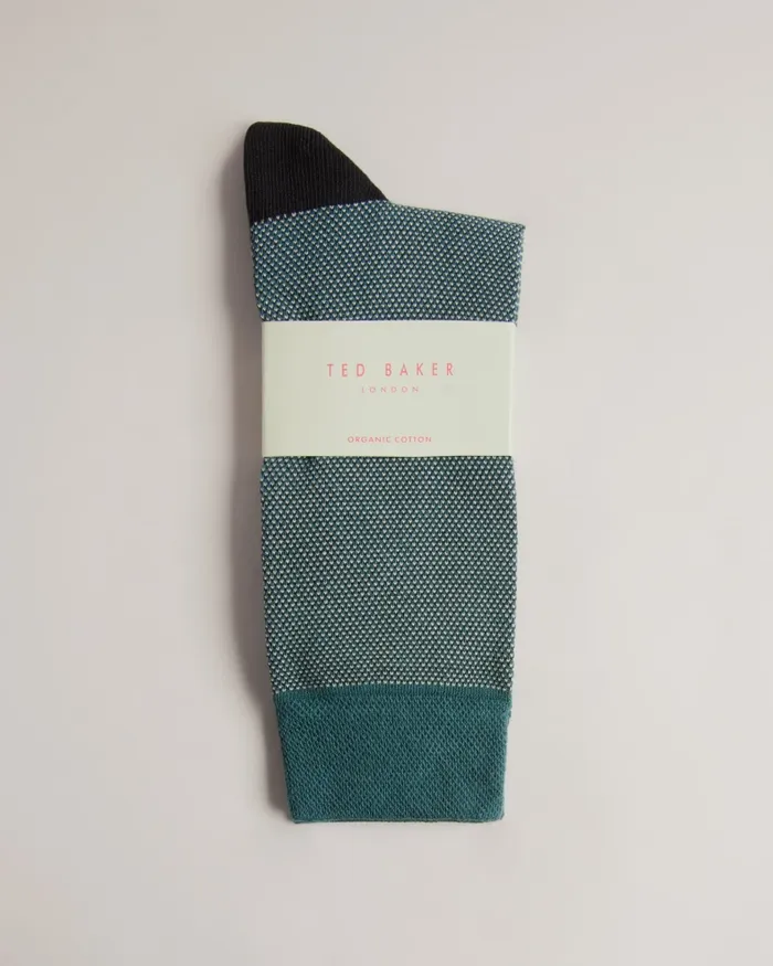 Men TEDTEXT 8211 Semi Plain Socks Medium Green Ted Baker Socks