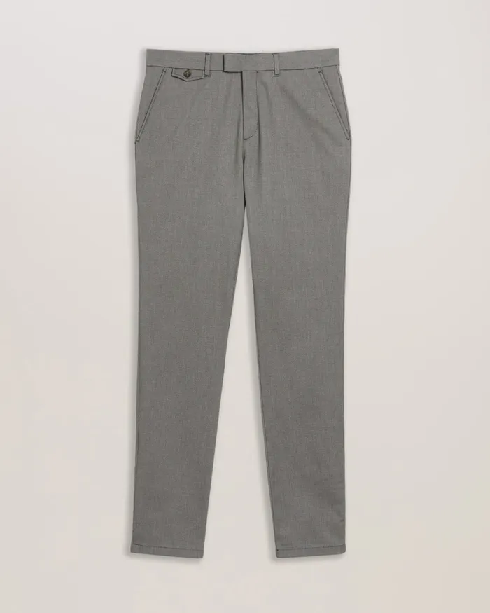 Men TURNEY 8211 Slim Fit Textured Cotton Chinos Navy Ted Baker Trousers and Chinos