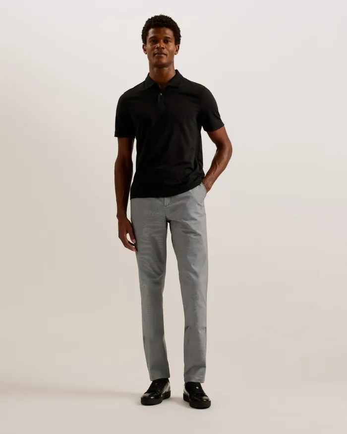 Men TURNEY 8211 Slim Fit Textured Cotton Chinos Navy Ted Baker Trousers and Chinos