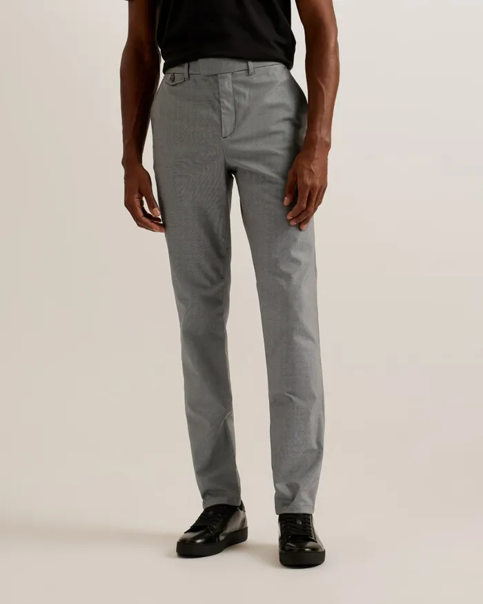 Men TURNEY 8211 Slim Fit Textured Cotton Chinos Navy Ted Baker Trousers and Chinos