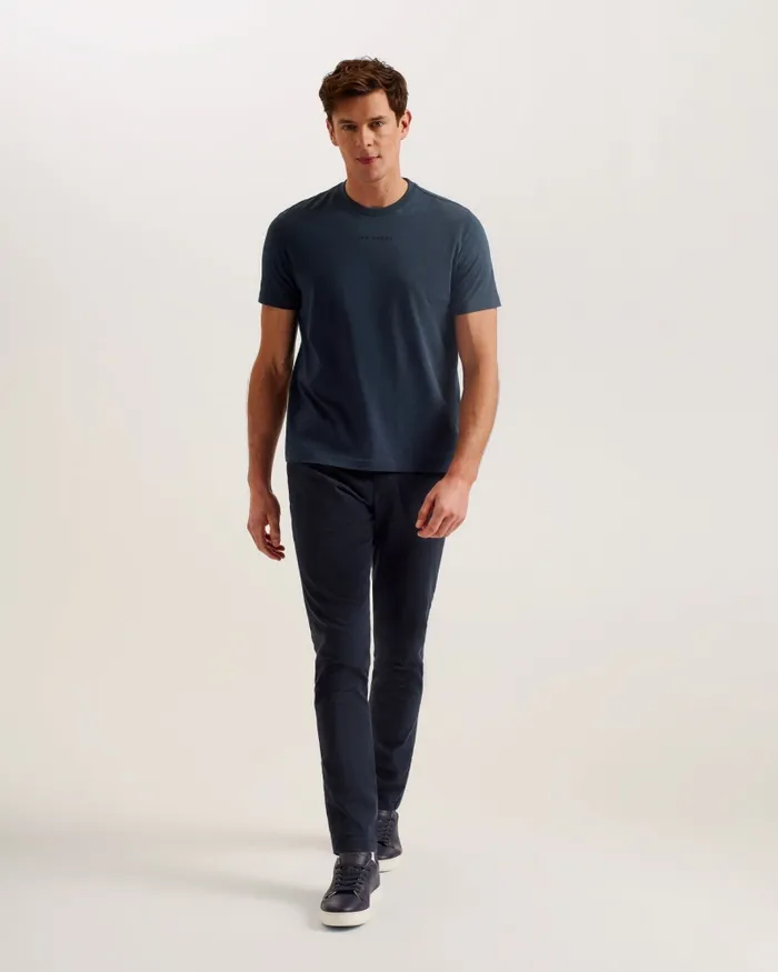 Men WISKIN 8211 Branded Regular Fit TShirt Navy Ted Baker Tops