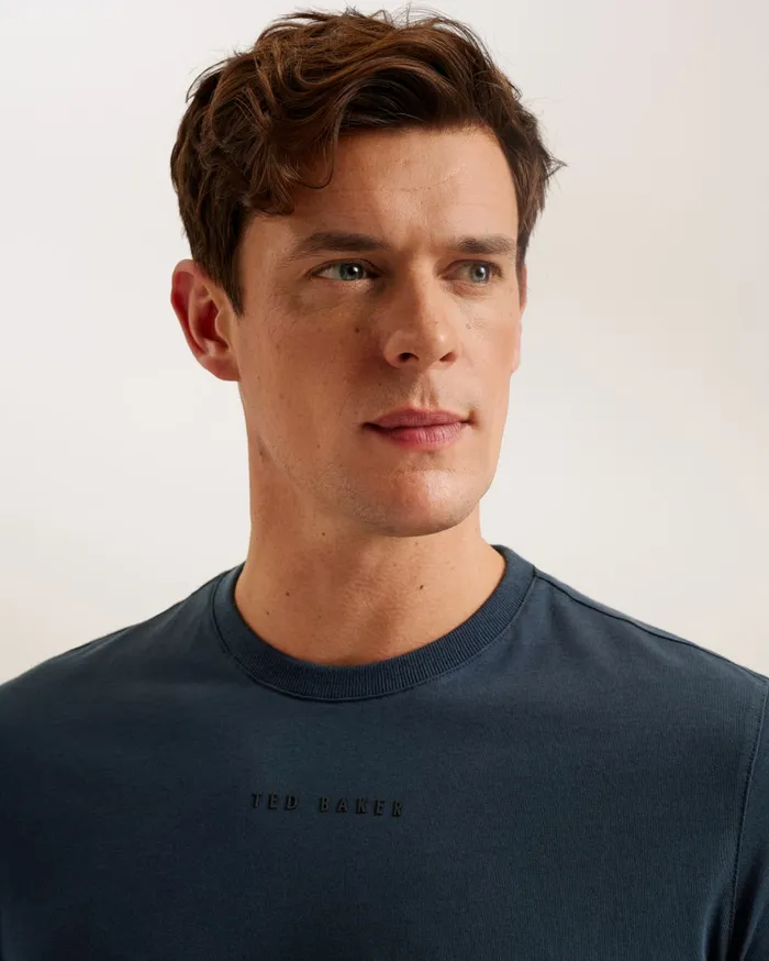 Men WISKIN 8211 Branded Regular Fit TShirt Navy Ted Baker Tops