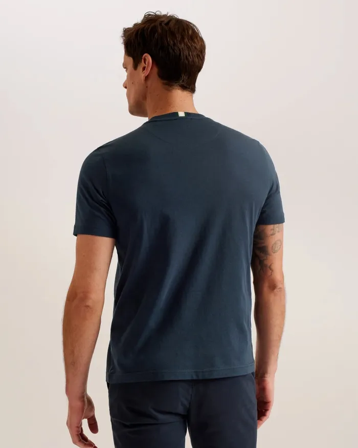 Men WISKIN 8211 Branded Regular Fit TShirt Navy Ted Baker Tops